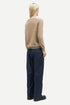 Samsøe Samsøe salorea v-neck sweater khaki melange